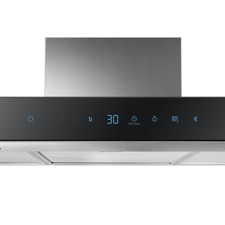 Refurbished Samsung NK36N5703BS 90cm Slimline Chimney Cooker Hood with Auto Connectivity Stainless Steel