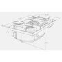 GRADE A1 - Elica NikolaTesla Flame 88cm Gas Venting Hob with Built-In Extractor Fan - Black