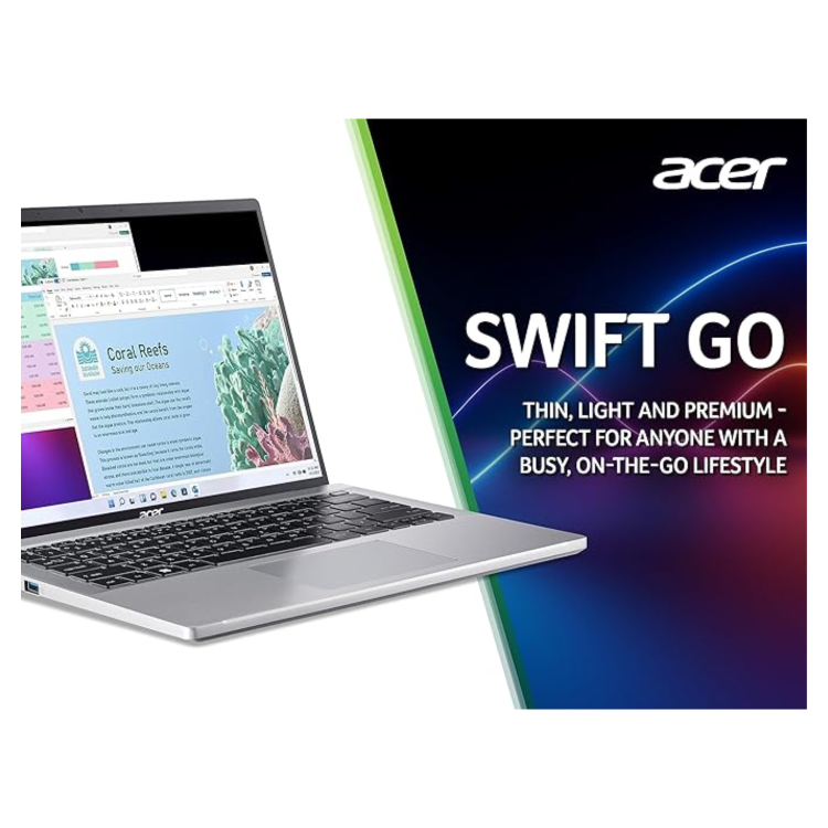 Refurbished Acer Swift Go SFG14-42 AMD Ryzen 7 16GB RAM 512GB SSD 14 Inch Windows 11 Laptop