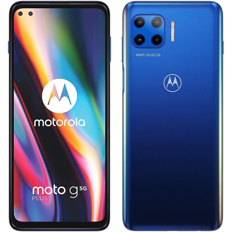 Refurbished Motorola Moto G 5G Plus Surfing Blue 6.7" 64GB 5G Unlocked & SIM Free Smartphone