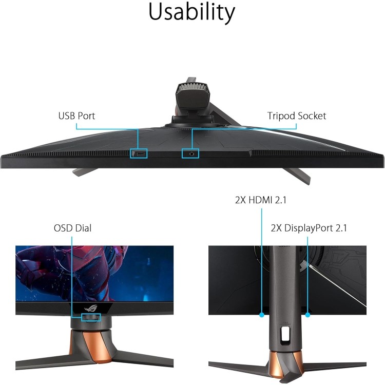 Refurbished ASUS ROG Swift PG32UQXR 32" 4K UHD 160Hz FreeSync Gaming Monitor
