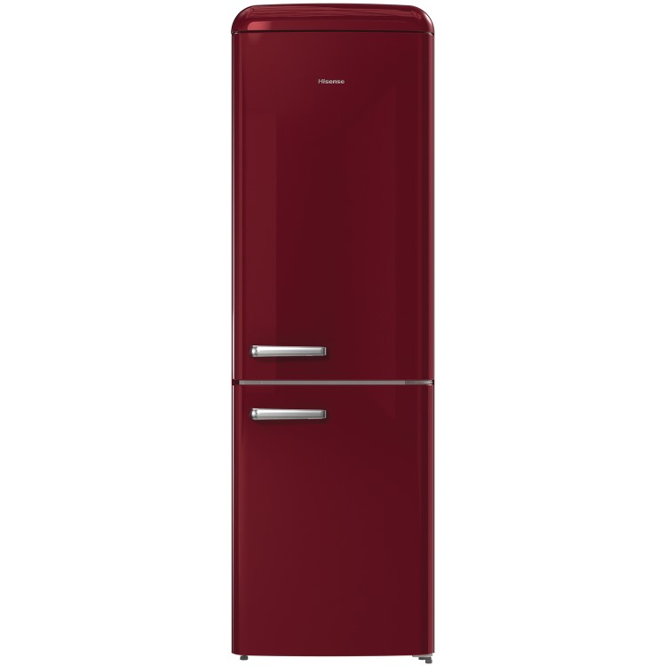 Refurbished Hisense RB390N4RRDUK Freestanding 300 Litre 60/40 Fridge Freezer Red