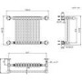 ONLY OPENED - Black and Brass Traditional Column Radiator with Towel Rail 510 x 740mm - Regent