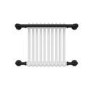 ONLY OPENED - Wall hung towel rail 510x740x250mm Matt Black and White- Regent