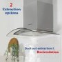 Refurbished Russell Hobbs 90cm Flat Glass Chimney Cooker Hood - Stainless Steel