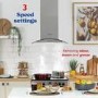 Refurbished Russell Hobbs 90cm Flat Glass Chimney Cooker Hood - Stainless Steel