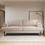 3 Seater Sofa and Armchair Set in Beige Fabric - Rosie