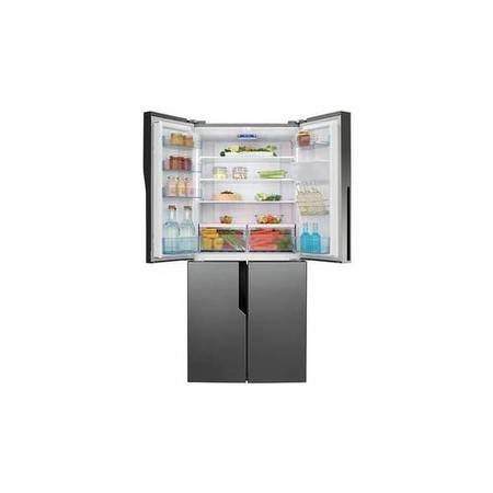Refurbished Hisense RQ560N4WC1 American Fridge Freezer - Stainless Steel
