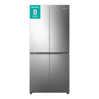 GRADE A1 - Hisense PureFlat 483L Four Door American Fridge Freezer - Stainless Steel
