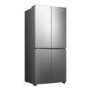 GRADE A1 - Hisense PureFlat 483L Four Door American Fridge Freezer - Stainless Steel