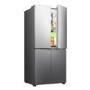 GRADE A1 - Hisense PureFlat 483L Four Door American Fridge Freezer - Stainless Steel