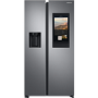 Refurbished Samsung Family Hub RS6HA8880S9 Freestanding 614 Litre Frost Free American Fridge Freezer Brushed Steel