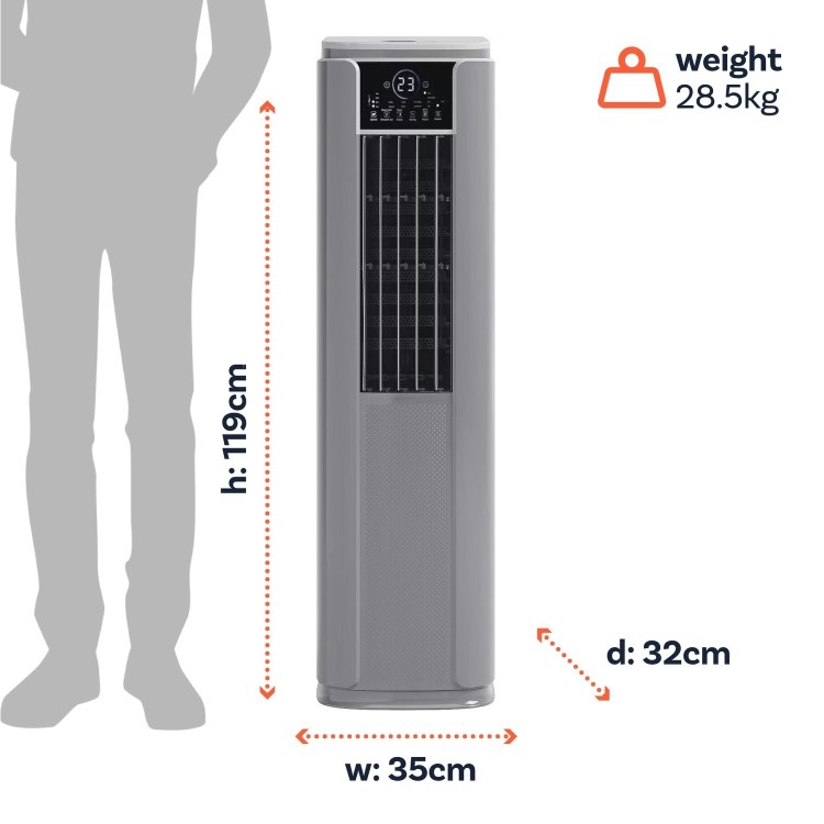 Refurbished electriQ SupremeCool 8000 BTU Quiet Portable Air Conditioner WITHOUT REMOTE