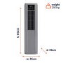 Refurbished electriQ SupremeCool 10000 BTU Quiet Smart Portable Air Conditioner with Heat Pump