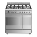 A1/SCB92MX8 Refurbished Smeg Concert 90cm Dual Fuel Range Cooker - Stainless Steel