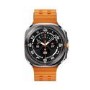 GRADE A1 - Samsung Galaxy Watch Ultra Titanium Grey with Marine Orange Band 32GB LTE Smartwatch