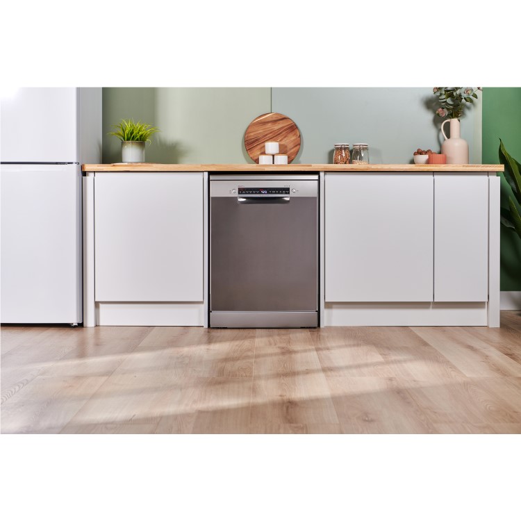 Bosch Series 4 Freestanding Dishwasher - Smart Wi-Fi, B-Rated, Brushed steel anti-fingerprint