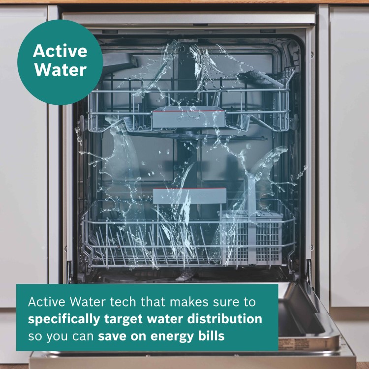Bosch Series 4 Freestanding Dishwasher - Smart Wi-Fi, B-Rated, Brushed steel anti-fingerprint