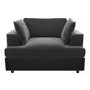 Charcoal Velvet Love Seat - August