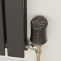Refurbished - electriQ Modern LCD Smart TRV Thermostatic Radiator Valves Tuya Zigbee Version Black