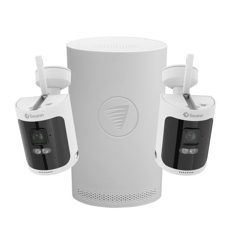 Box Opened Swann AllSecure650 2 Camera 2K Quad HD Wi-Fi NVR CCTV System with 64GB HDD