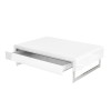 Large White Gloss Coffee Table with Drawer - Tiffany