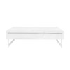 Large White Gloss Coffee Table with Drawer - Tiffany