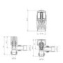 Refurbished - Elego Matte Black Modern TRV Angled Thermostatic Radiator Valves With Lockshield
