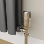 Refurbished Elego Chrome Modern TRV Angled Thermostatic Radiator Valves With Lockshield