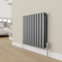 Refurbished Elego Chrome Modern TRV Angled Thermostatic Radiator Valves With Lockshield