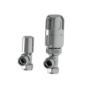Refurbished Elego Chrome Modern TRV Angled Thermostatic Radiator Valves With Lockshield