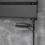 Refurbished - Elego Black Nickel Modern TRV Straight Thermostatic Radiator Valves With Lockshield
