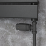 Refurbished Elego Matte Black Modern TRV Straight Thermostatic Radiator Valves With Lockshield