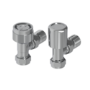 Refurbished - Elego Chrome Modern TRV Base Angled with Lockshield
