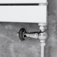Refurbished - Elego Chrome Traditional TRV Straight Thermostatic Radiator Valves With Lockshield