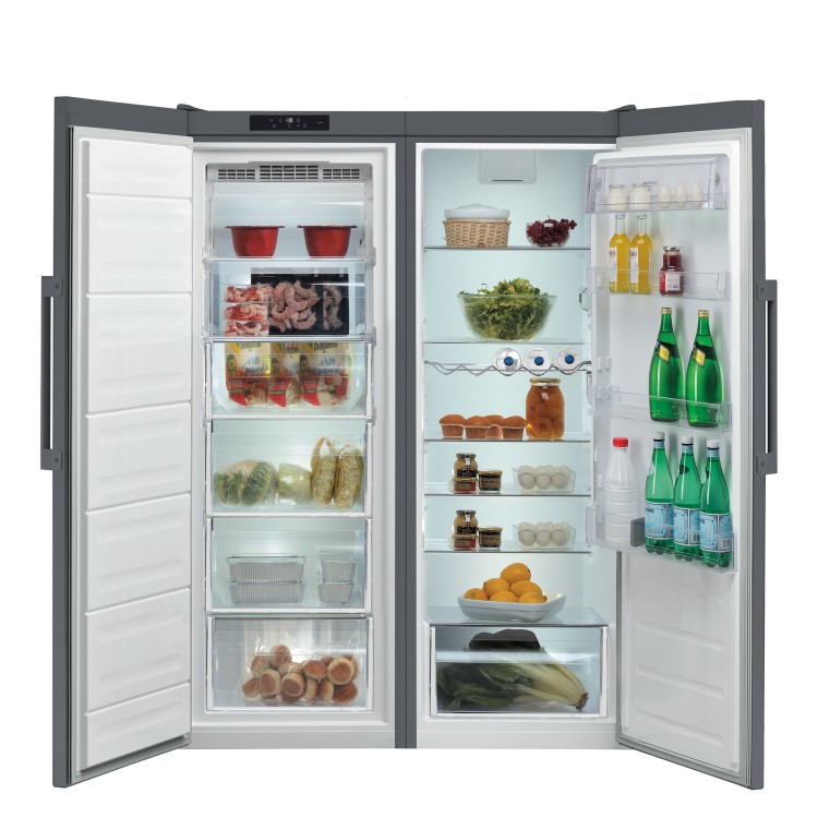 Refurbished Hotpoint UH6F2CG Freestanding 228 Litre Upright Low Frost Freezer Graphite