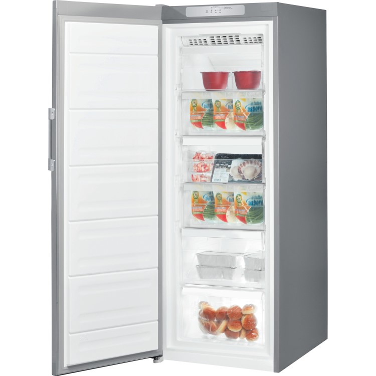 Refurbished Indesit UI6F1TS1 Freestanding 228 Litre Frost Free Freezer Silver