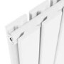 GRADE A1 - Riace White Vertical Flat Designer Radiator 1800x408mm Double Panel 4168 BTU