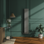 Refurbished Riace Smoked Stone Vertical Flat Designer Radiator 1600x272mm Single Panel 1628 BTU