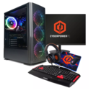 Refurbished CyberPowerPC Blaze AMD Ryzen 5 16GB RAM 500GB SSD RTX 3050 Gaming PC Bundle with 23.8in FHD Monitor Headset Keyboard Mouse and Mouse Pad