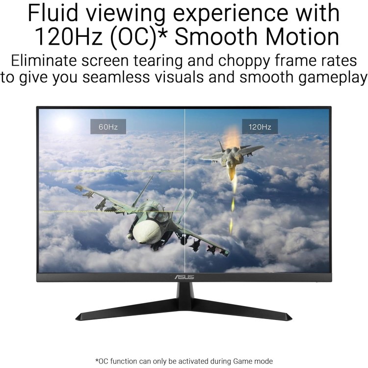 Refurbished ASUS VY249HGR 24" IPS Full HD 120Hz 1ms Eye Care Gaming Monitor