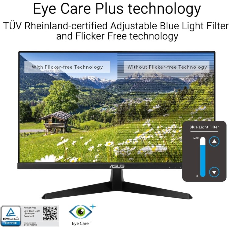 Refurbished ASUS VY249HGR 24" IPS Full HD 120Hz 1ms Eye Care Gaming Monitor