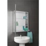GRADE A1 - Croydex Haven Aluminium Single Door Mirror Cabinet
