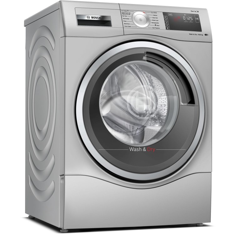 Refurbished Bosch WDU8H549GB Freestanding 10/6KG 1400 Spin Washer Dryer Silver
