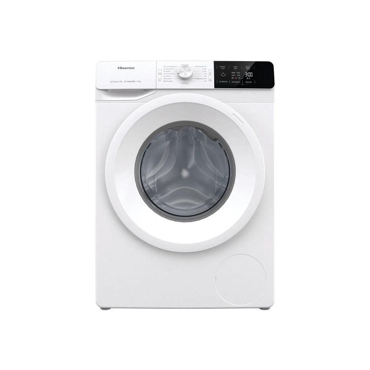Refurbished Hisense WFGE80141VM 60cm Freestanding 8KG Front Load Washing Machine - 1400 RPM - Steam Cleaning - 20' Quick Wash - Inverter Motor - White