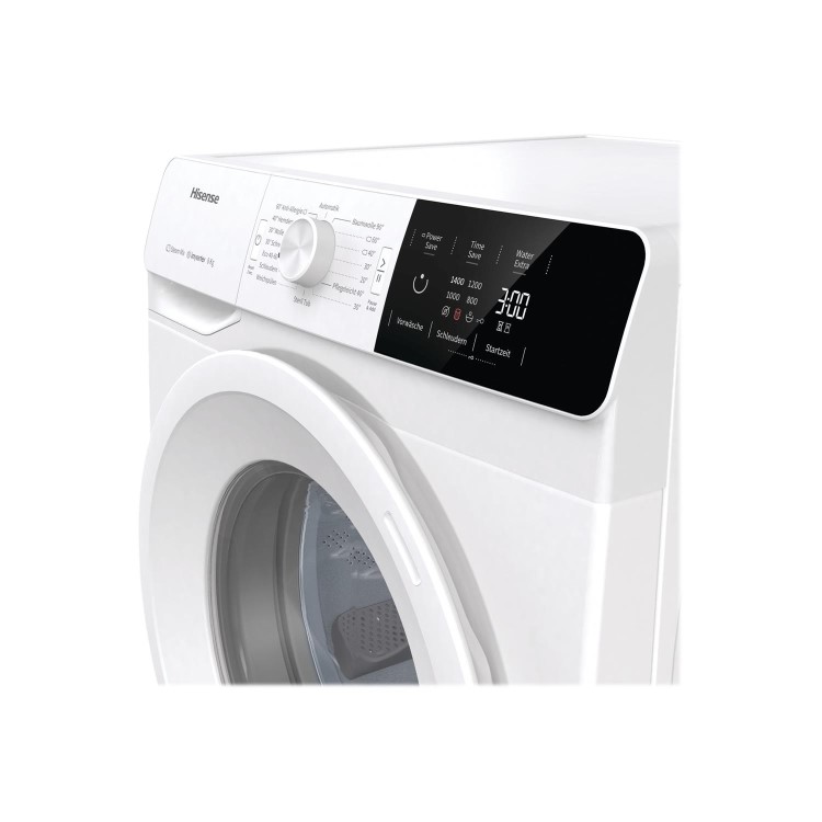 Refurbished Hisense WFGE80141VM 60cm Freestanding 8KG Front Load Washing Machine - 1400 RPM - Steam Cleaning - 20' Quick Wash - Inverter Motor - White