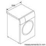 Refurbished Bosch Series 8 i-Dos WGB256A1GB 10KG 1400 Spin Washing Machine White