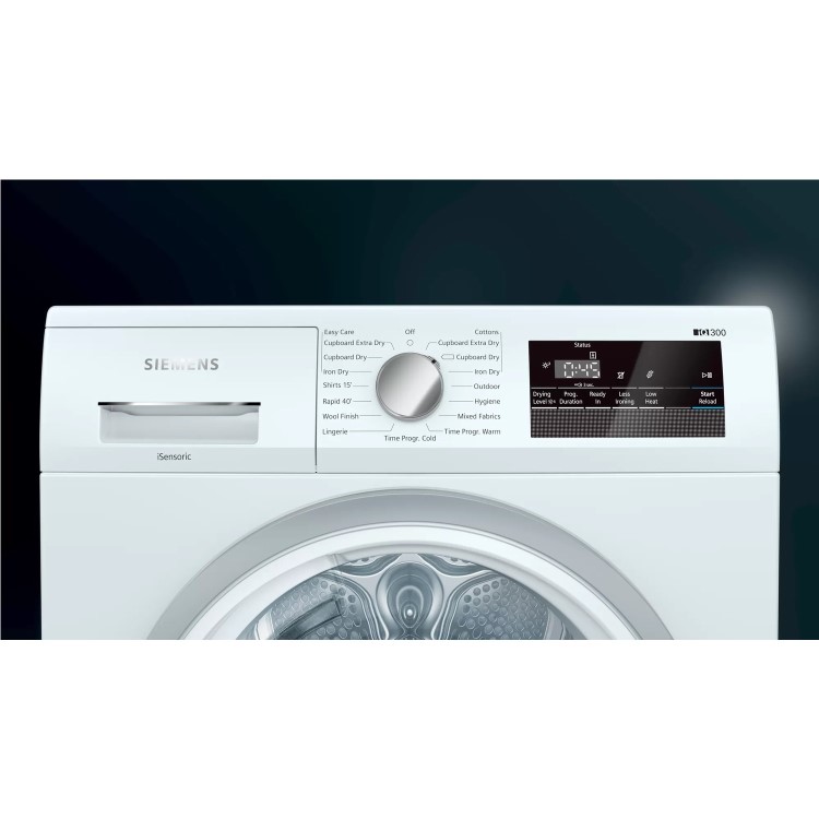 Refurbished Siemens iQ300 WT45N202GB Freestanding Condenser 8KG Tumble Dryer White