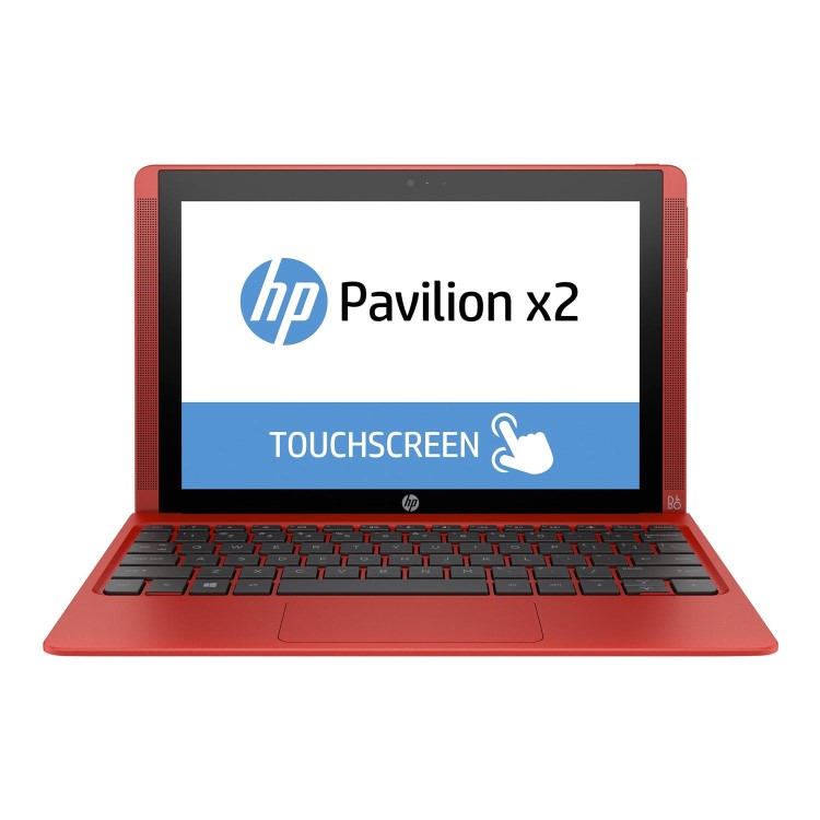 Refurbished HP 10-P007NA Intel Atom X5-Z8350 2GB 32GB 10.1 Inch Windows 10 Touchscreen Convertible Laptop in Red