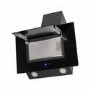 electriQ 60cm Angled Chimney Cooker Hood with Colour Change Lights - Black 